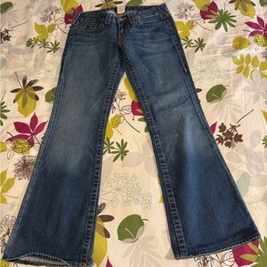 True Religion Dark Blue Wide Leg Jeans